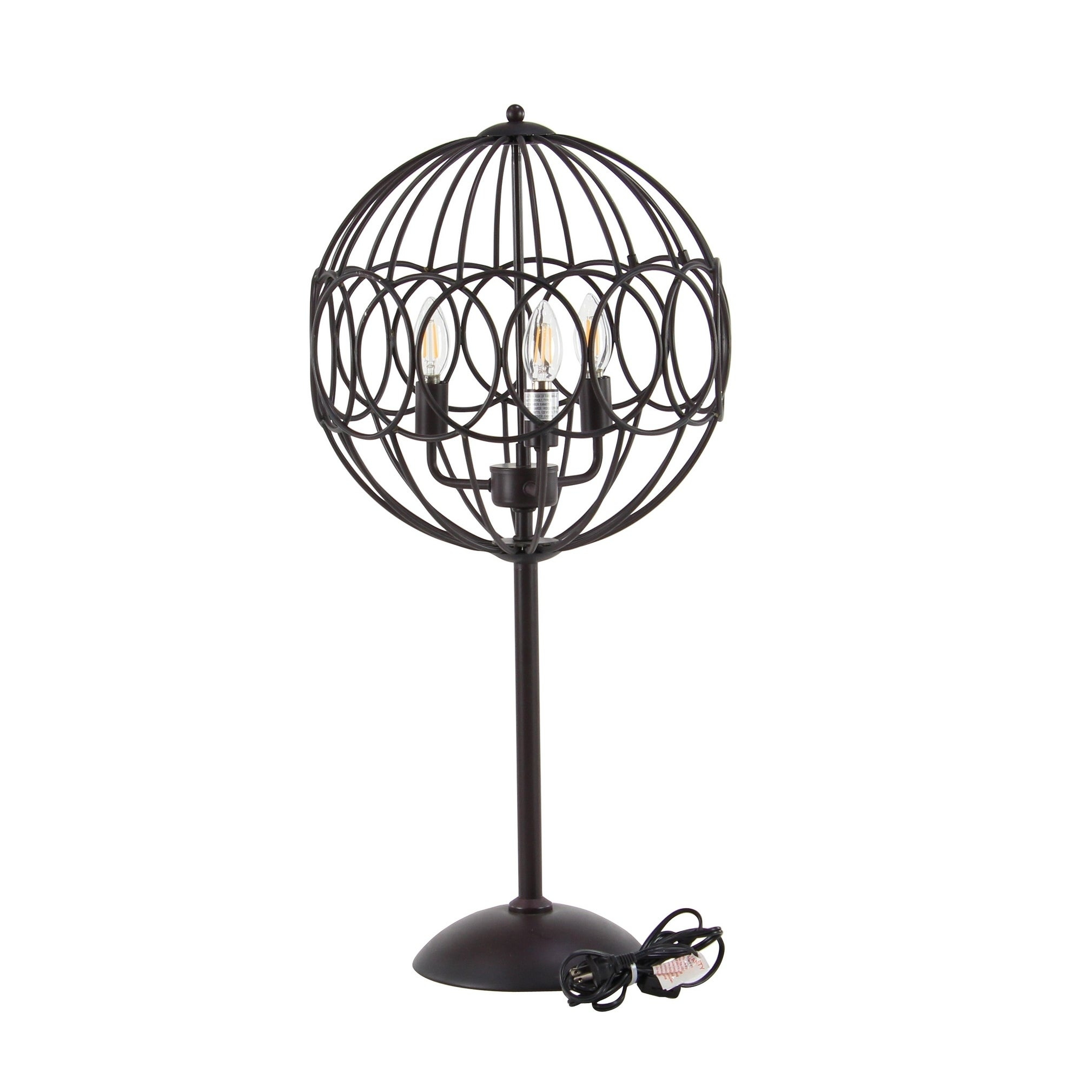 Modern 31 X 15 Inch Round Black Iron Cage Floor Lamp in proportions 2019 X 2019