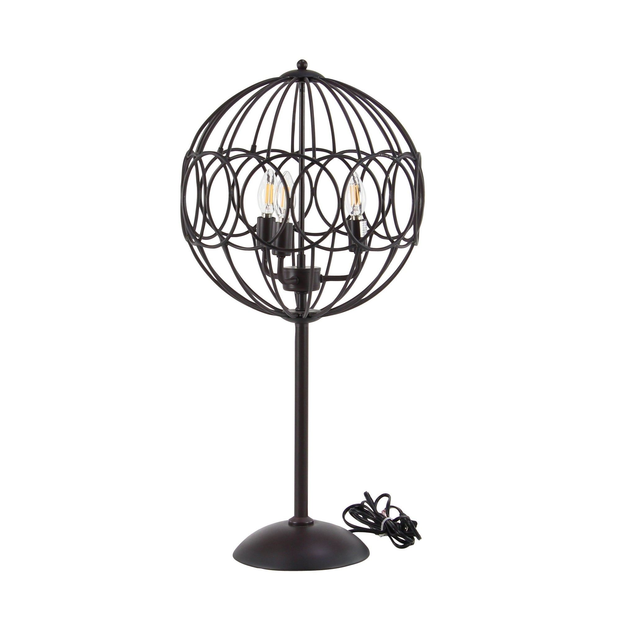 Modern 31 X 15 Inch Round Black Iron Cage Floor Lamp intended for proportions 2019 X 2019