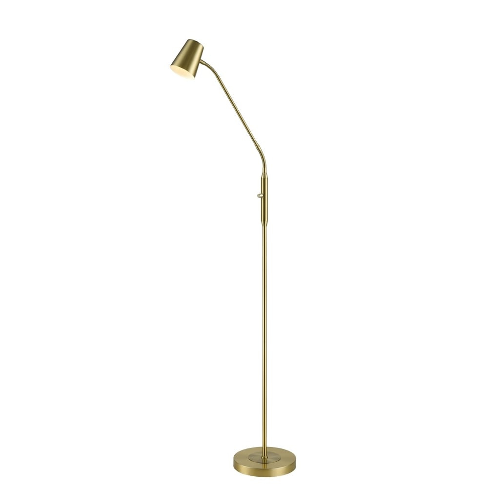 Modern Flex Arm Dimmable Reading Floor Lamp In Modern Gold Finish Sl233 with sizing 1000 X 1000