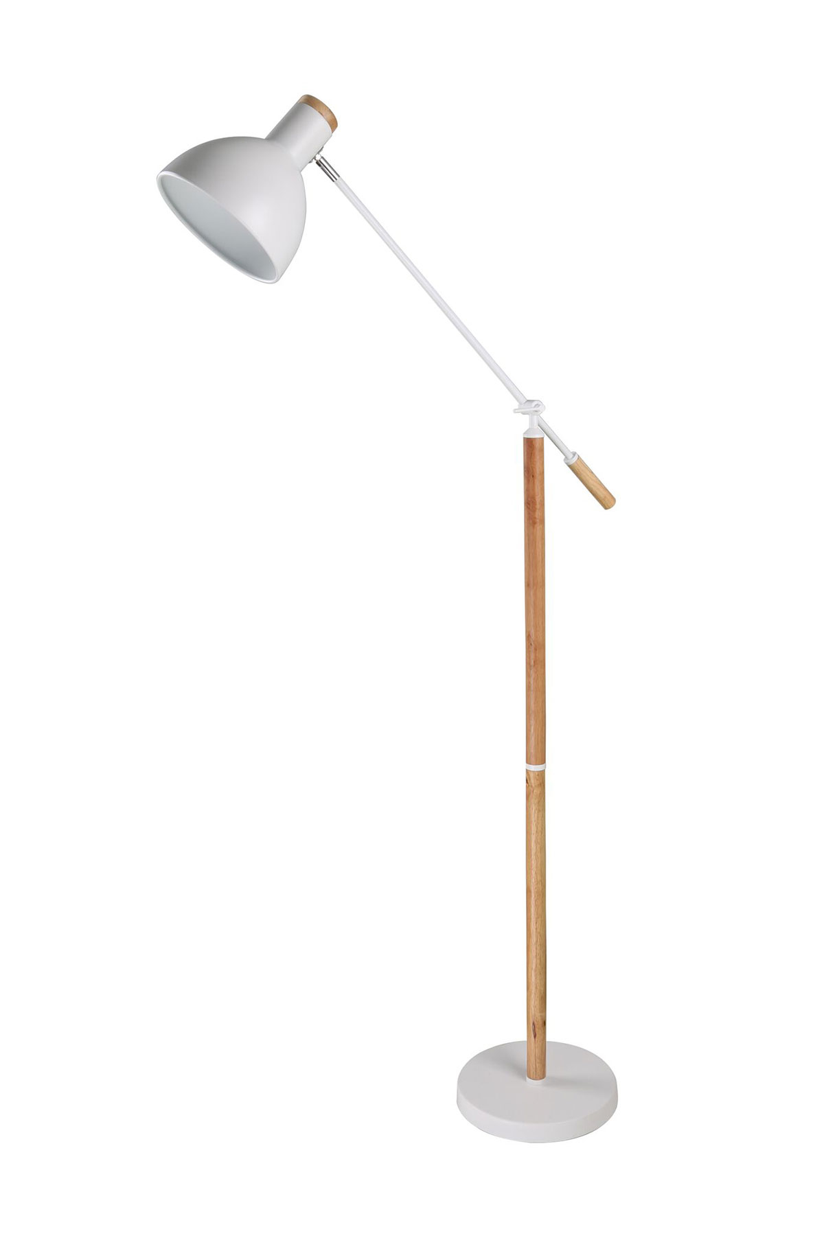 Modern Floor Lamp White With Blonde Wood Swede F pertaining to measurements 1200 X 1800