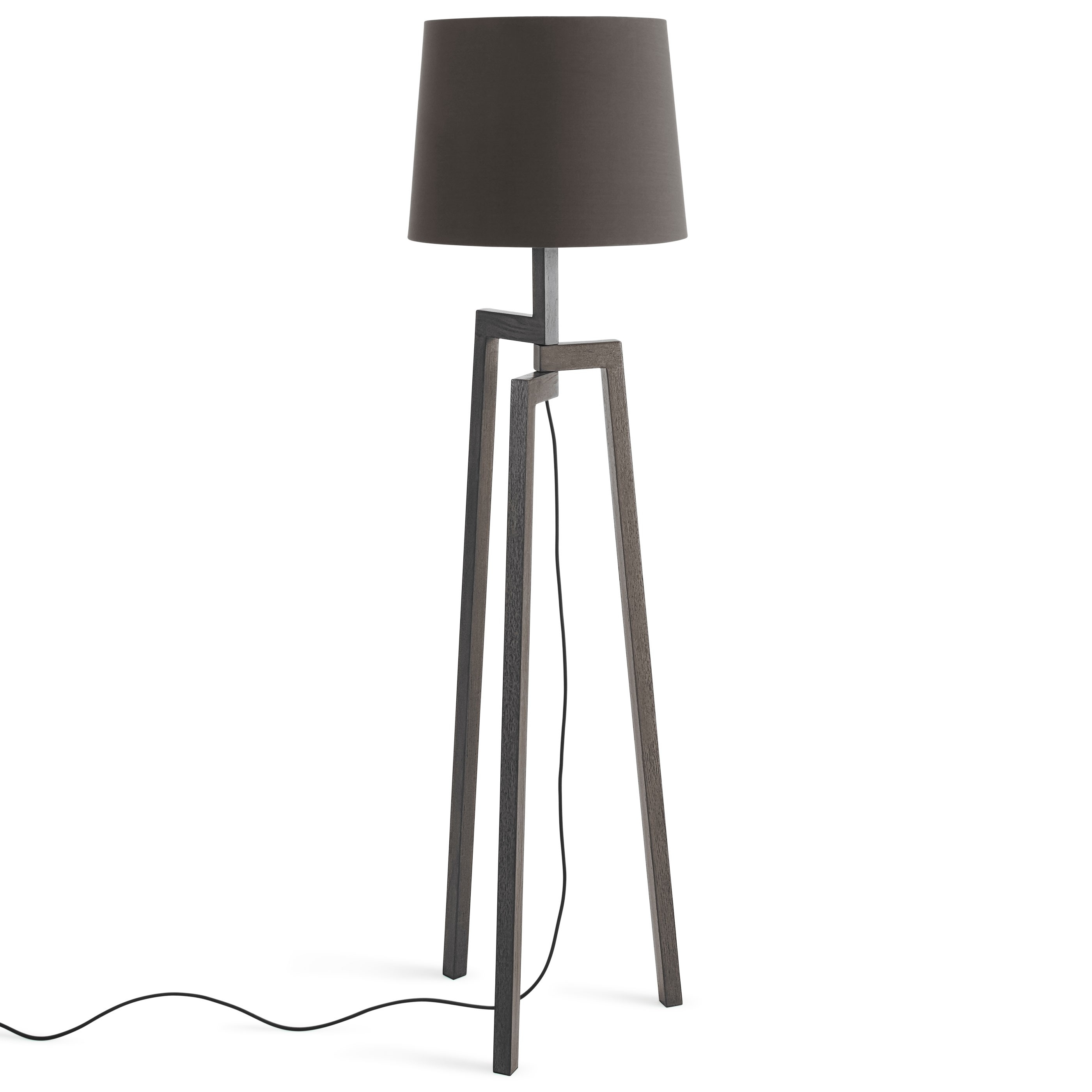 Modern Grey Wooden Floor Lamp Tripod Standing Arc Base intended for size 2800 X 2800