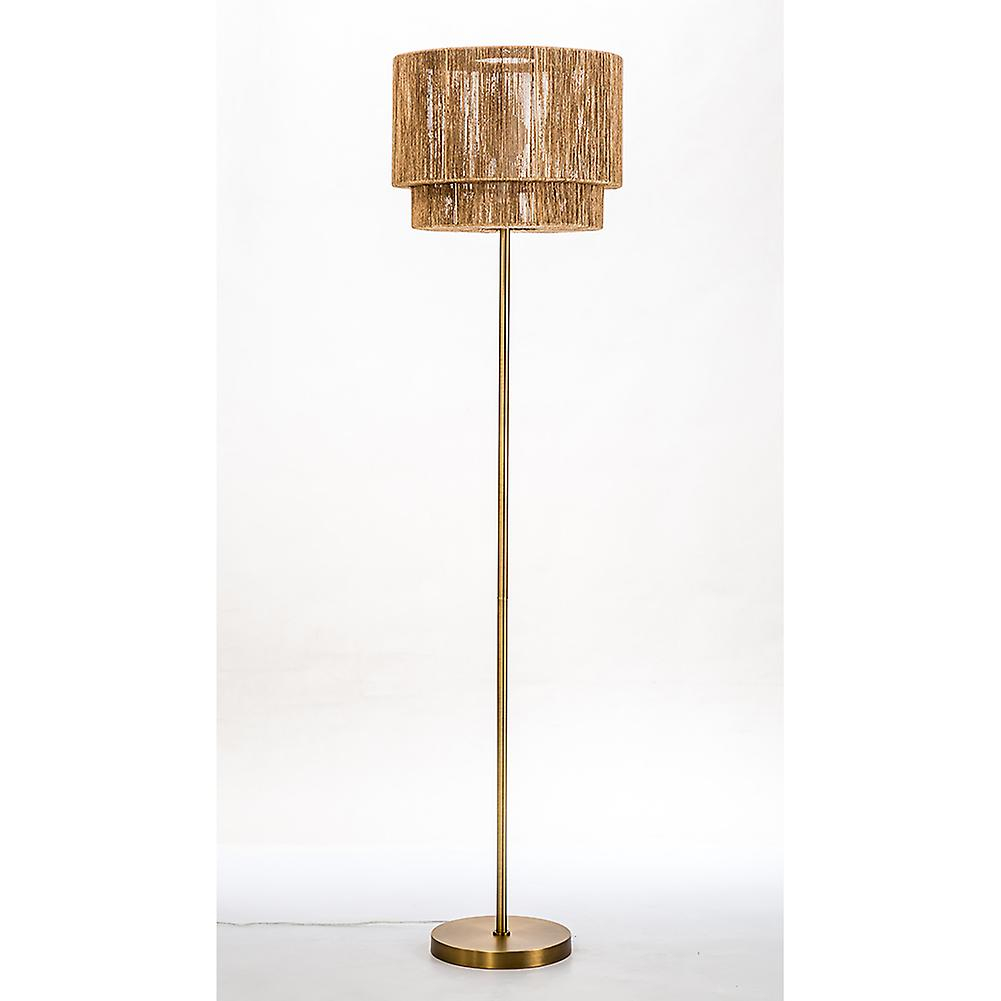 Modern Home Soho Jute Golden Brass Floor Lamp Wnatural Jute Rope Shade regarding dimensions 1001 X 1001