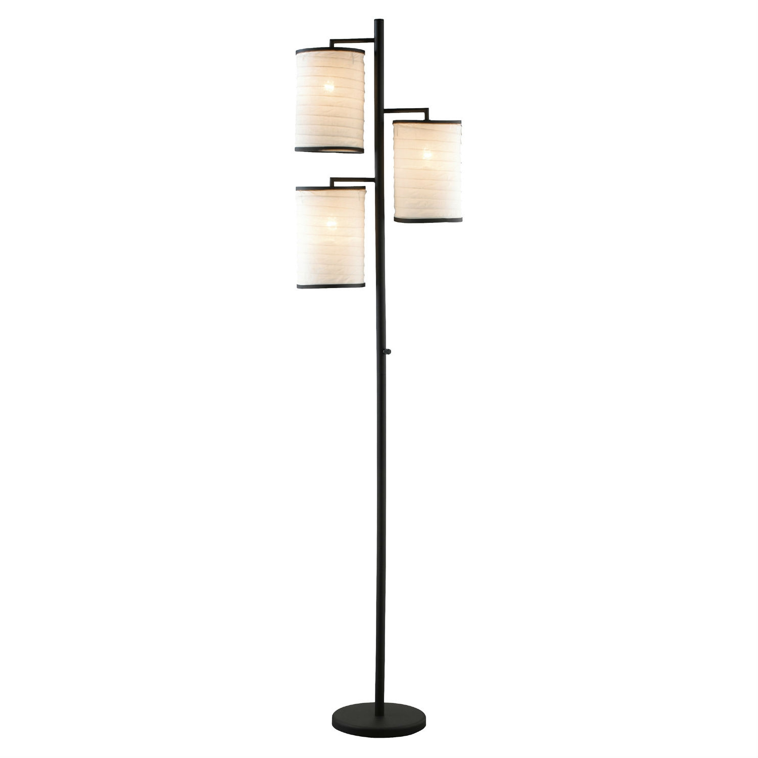 Modern Japanese Style 3 Light Tree Floor Lamp With Cotton Shades within measurements 1500 X 1500