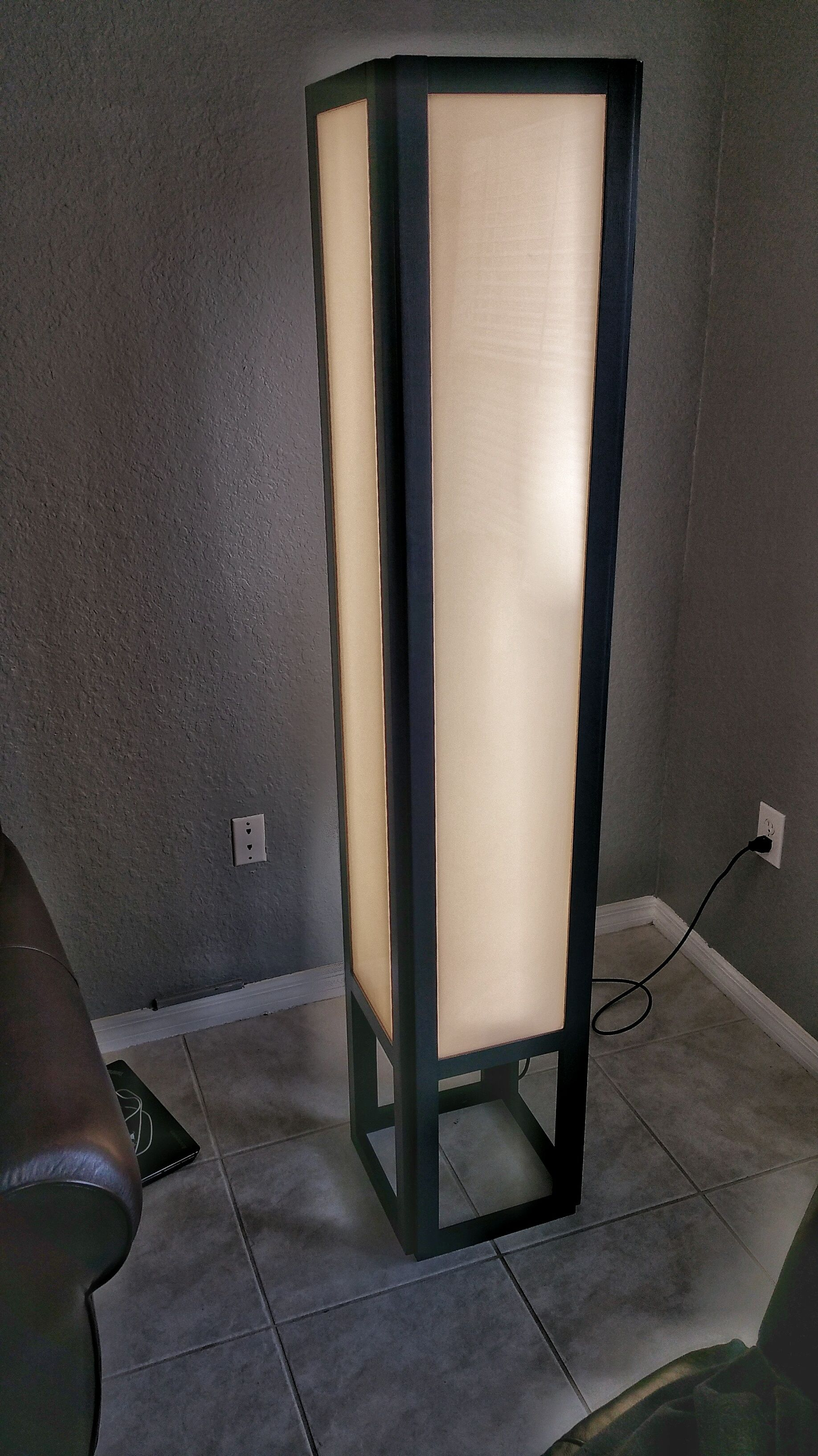 Modern Square Floor Lamp Lit With Leds Diy Floor Lamp pertaining to dimensions 1836 X 3264