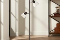 Modern Torchiere Floor Lamp 3 Light Tree Bronze Glass For Living Room Reading within measurements 1122 X 1600