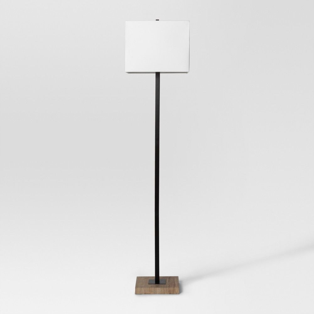 Modern Wood Square Floor Lamp Black Lamp Only Project 62 intended for size 1000 X 1000