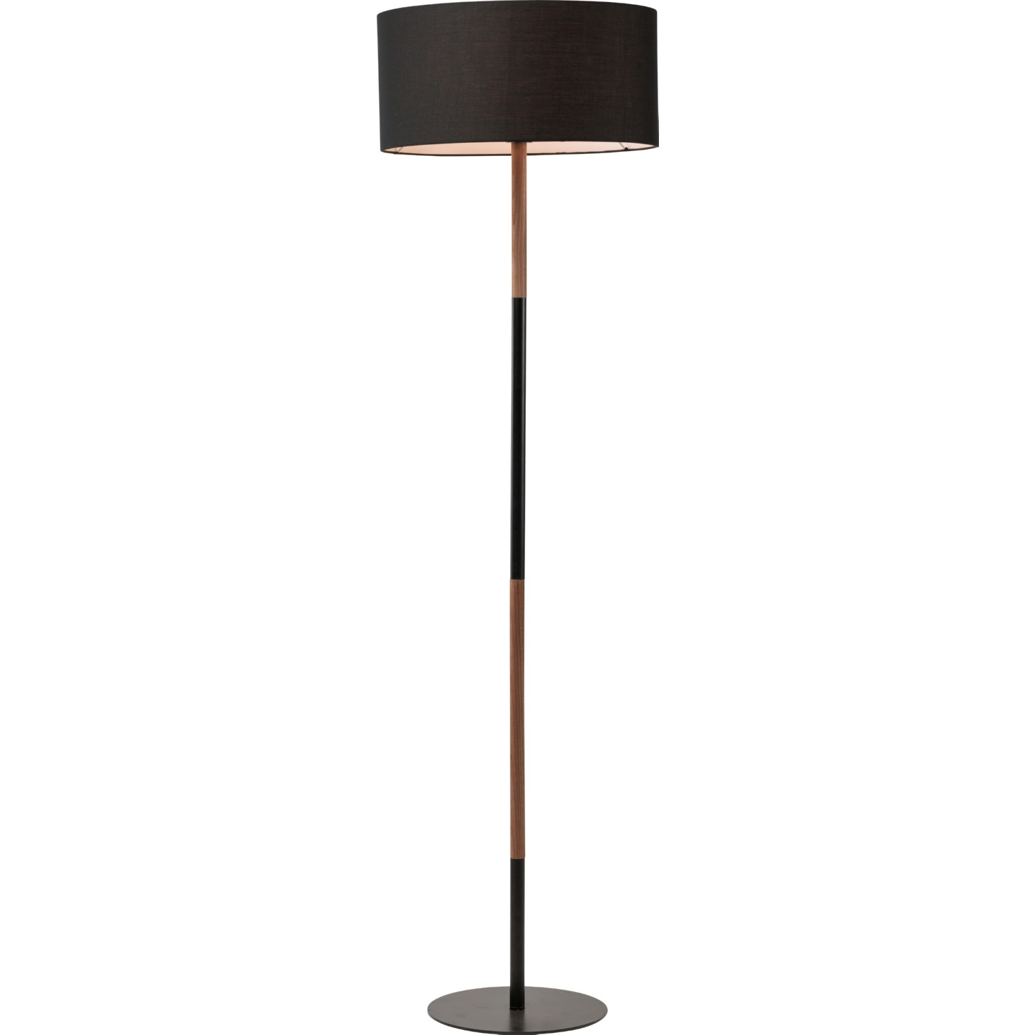 Monroe Floor Lamp In Black Metal Walnut Nuevo Modern Furniture for proportions 1500 X 1500