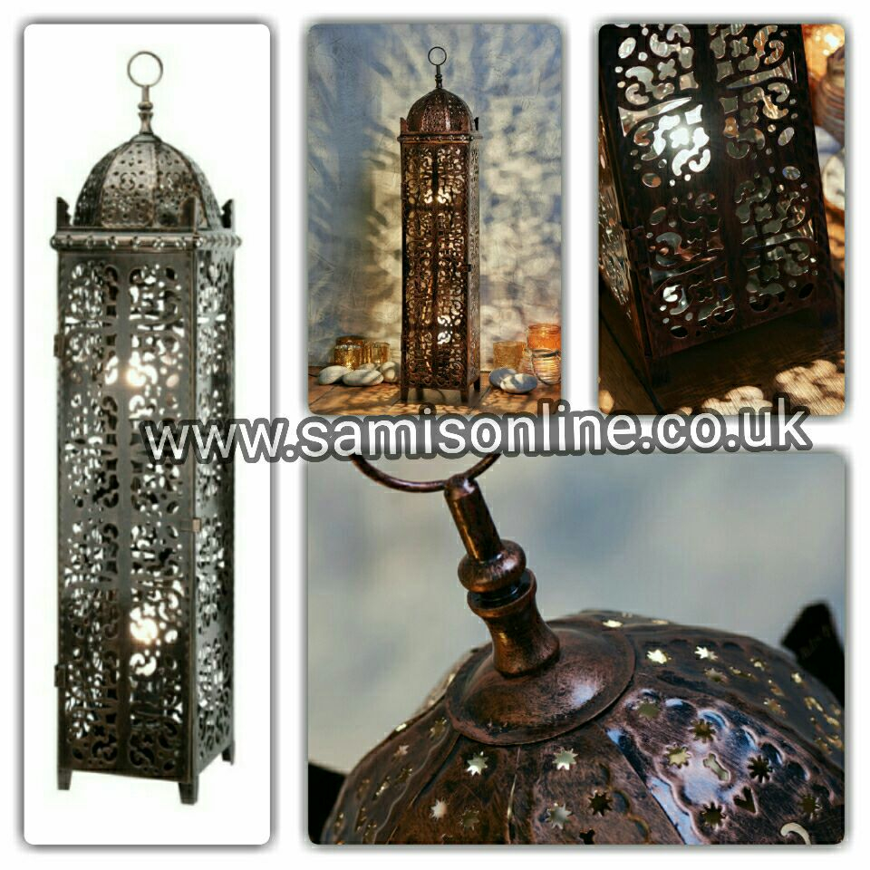 Moroccan Arabian Metal Vintage Ornate Cut Out Tall Floor Lantern Lamp with sizing 960 X 960