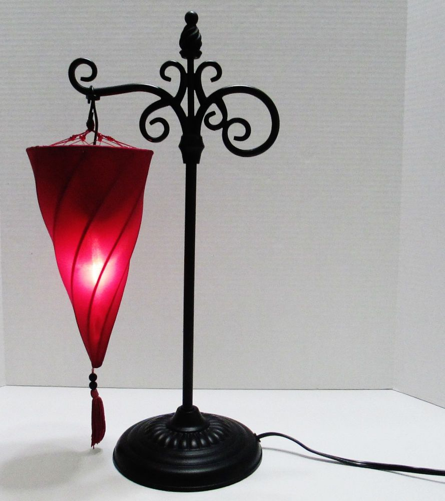 Moroccan Desktable Lamp With Upside Down Hanging Spiral throughout measurements 889 X 1000