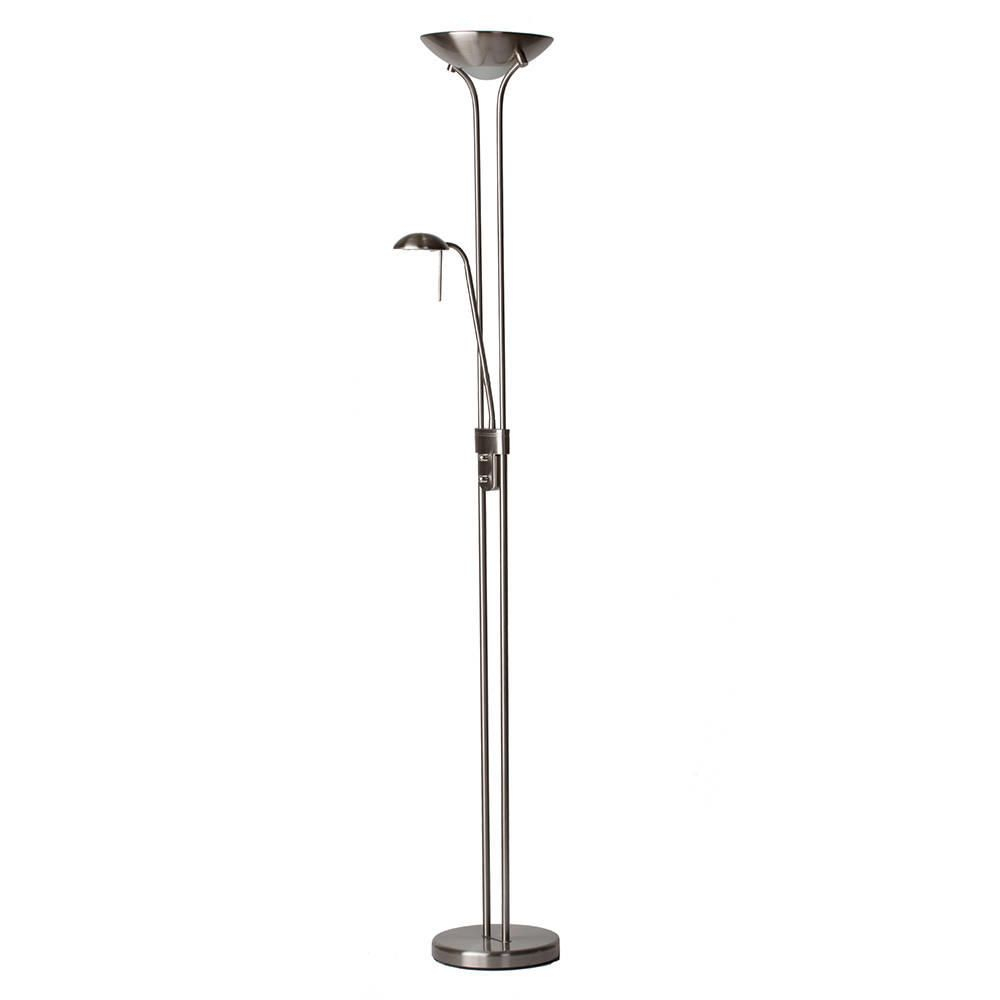 Mother Child Floor Lamp With Bulbs Satin Chrome Litecraft for size 1000 X 1000