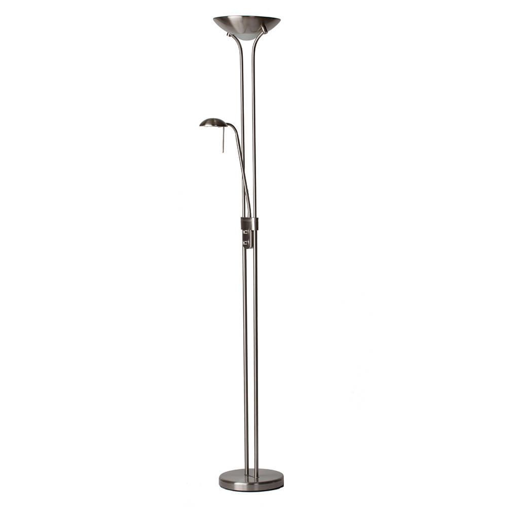 Mother Child Floor Lamp With Bulbs Satin Chrome Litecraft intended for proportions 1000 X 1000