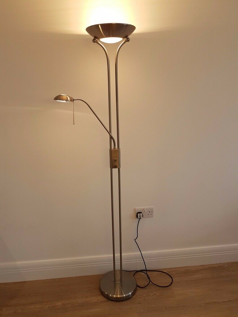 Mother Child Floor Lamp With Uplighter And Reading Light Both With Dimmer Switches In Ripley Surrey Gumtree intended for measurements 768 X 1024