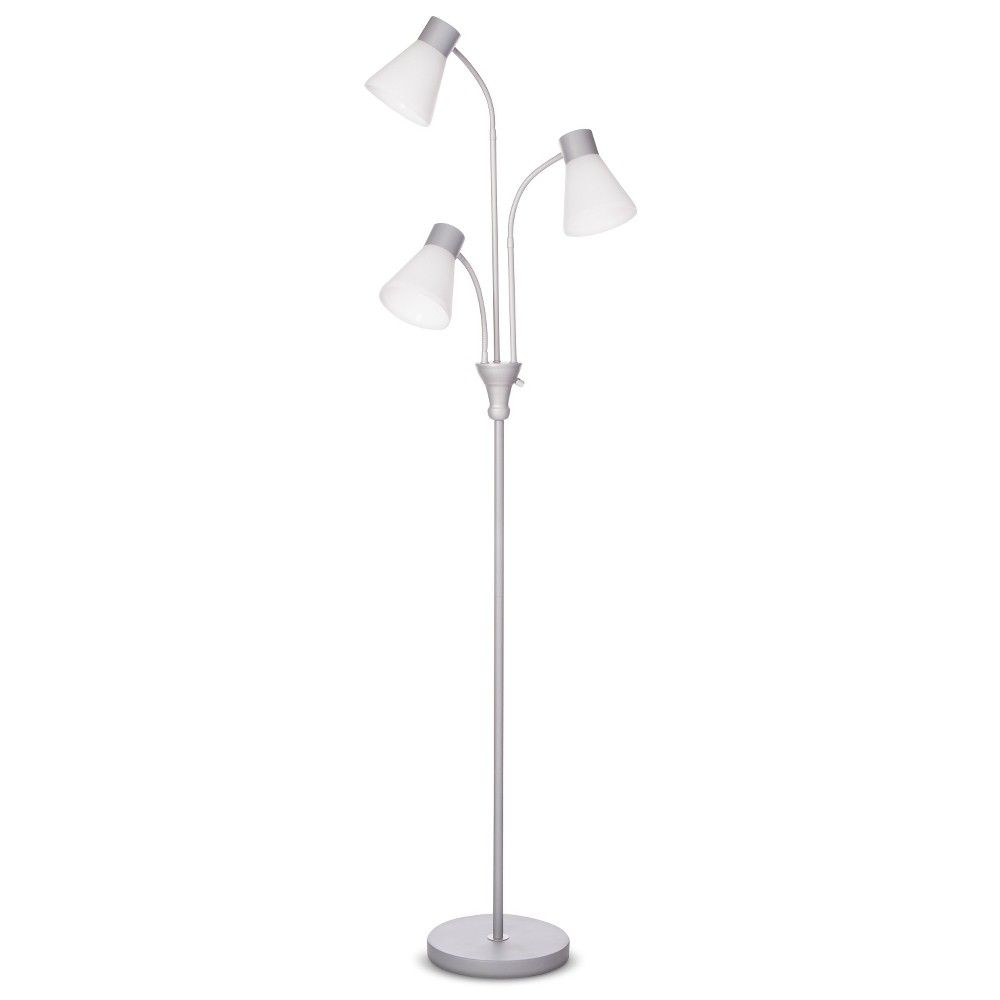 Multi Head Floor Lamp Gray Includes Energy Efficient Light for dimensions 1000 X 1000