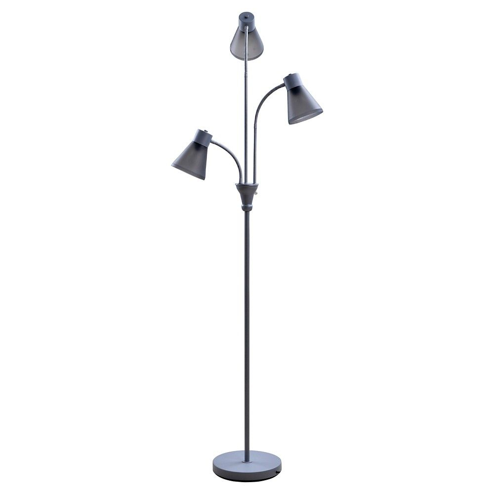 Multi Head Floor Lamp Gray Includes Energy Efficient Light inside size 1000 X 1000