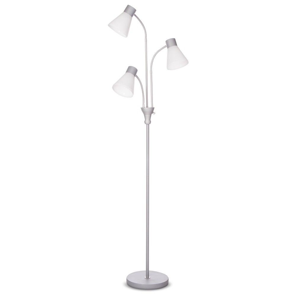 Multi Head Floor Lamp Gray Includes Energy Efficient Light intended for proportions 1000 X 1000