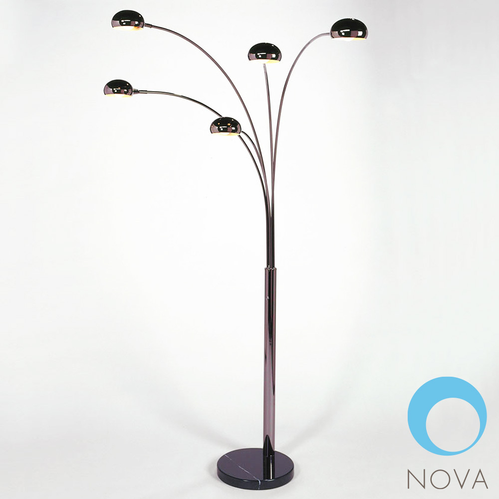 Mushroom 5 Light Arc Floor Lamp 4035 Nova Stand Luxury with dimensions 1000 X 1000
