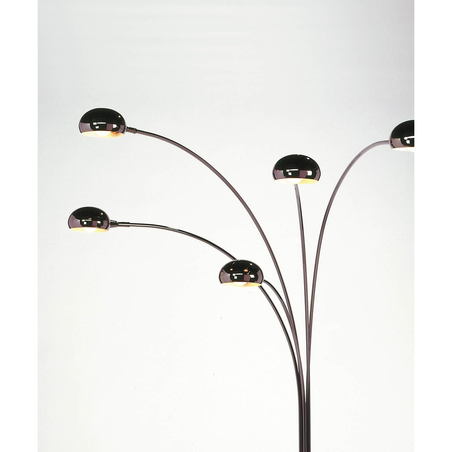 Mushroom Black Nickel 5 Light Arc Lamp within size 1500 X 1500