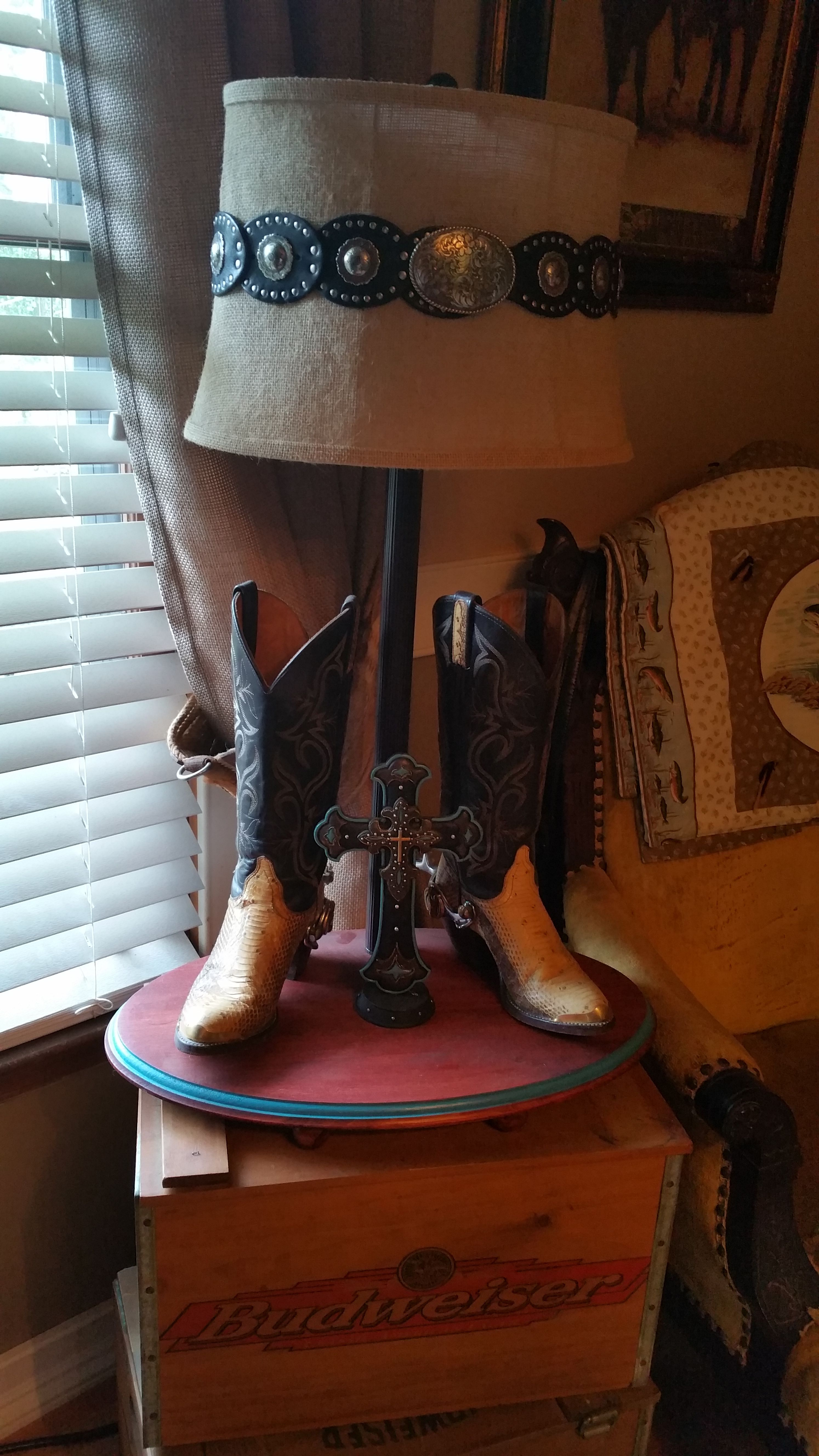 My Cowboy Boots Lamp I Made Wall Lamp Shades Modern Lamp with sizing 2988 X 5312