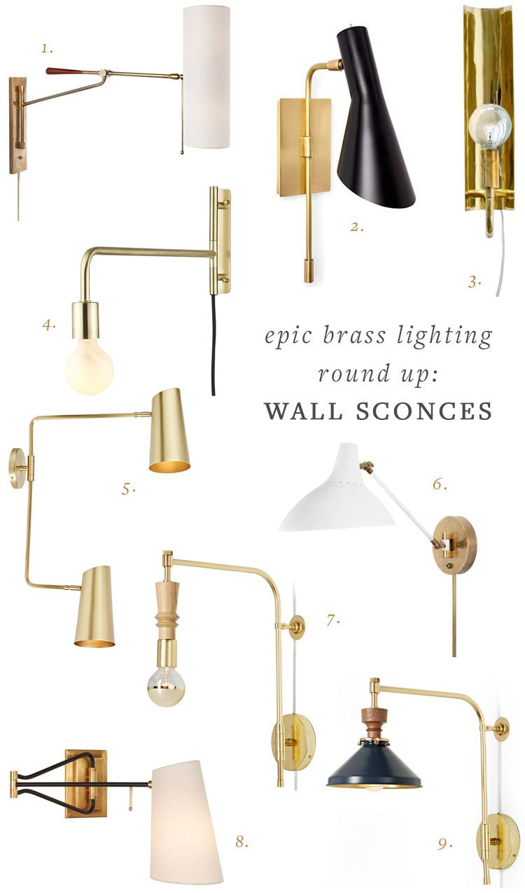 My Epic Brass Lighting Round Up Table Lamps Sconces And pertaining to measurements 750 X 1276