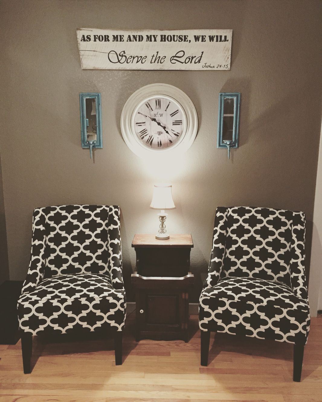 My New Sitting Area Chairs And Lamp From Gordmans Clock in size 1066 X 1334