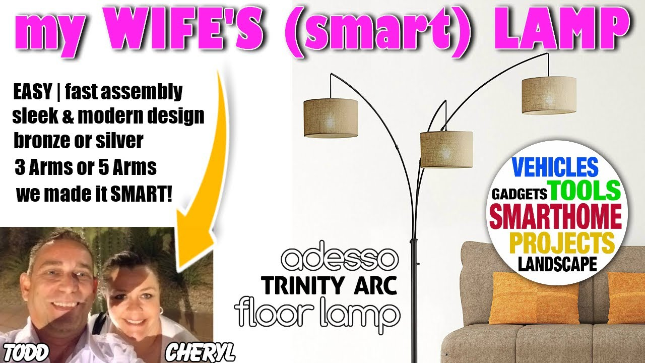 My Wifes Smart Lamp Adesso Trinity 3 Arc Lamp with size 1280 X 720