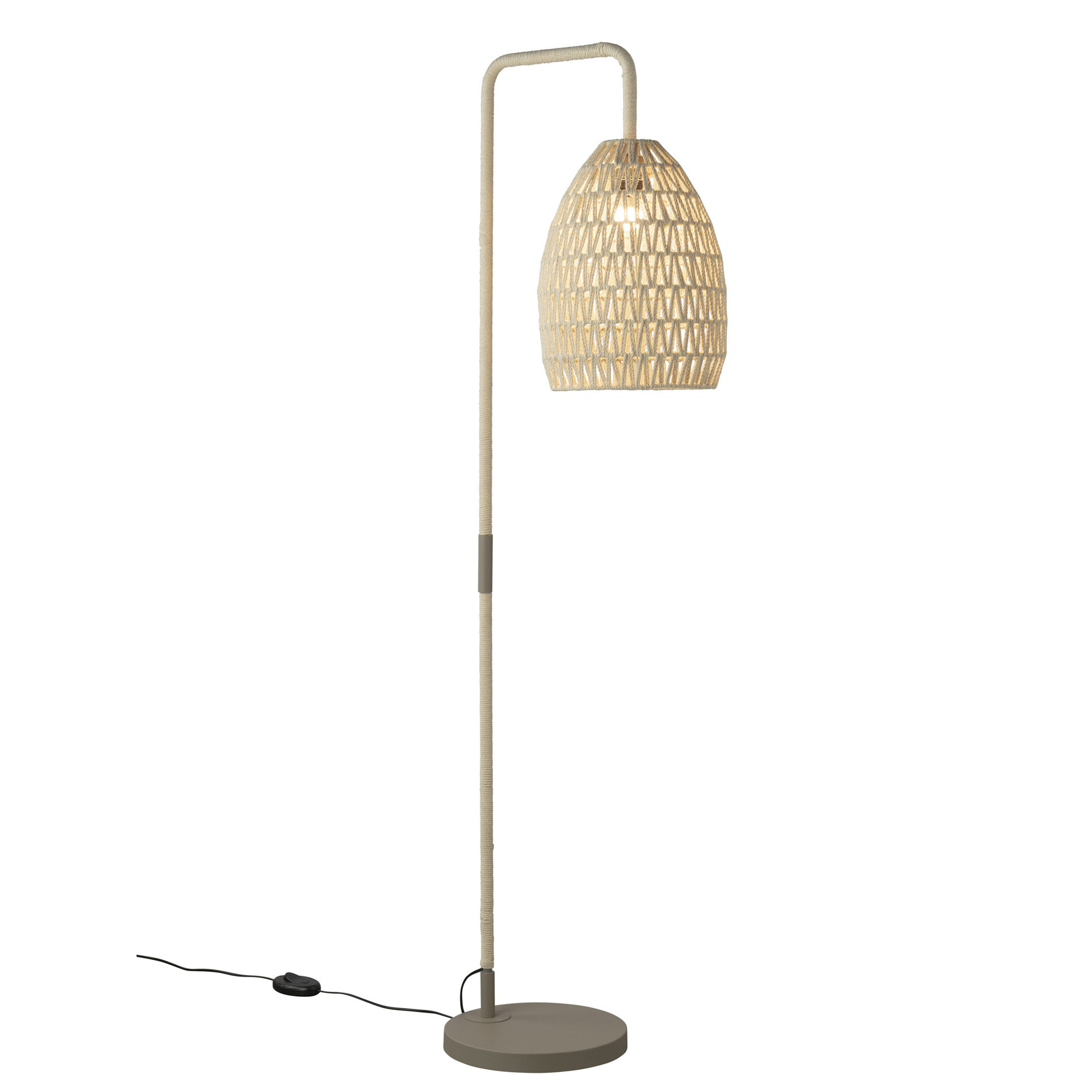 Natural Ava Woven Rope Floor Lamp throughout dimensions 2000 X 1999
