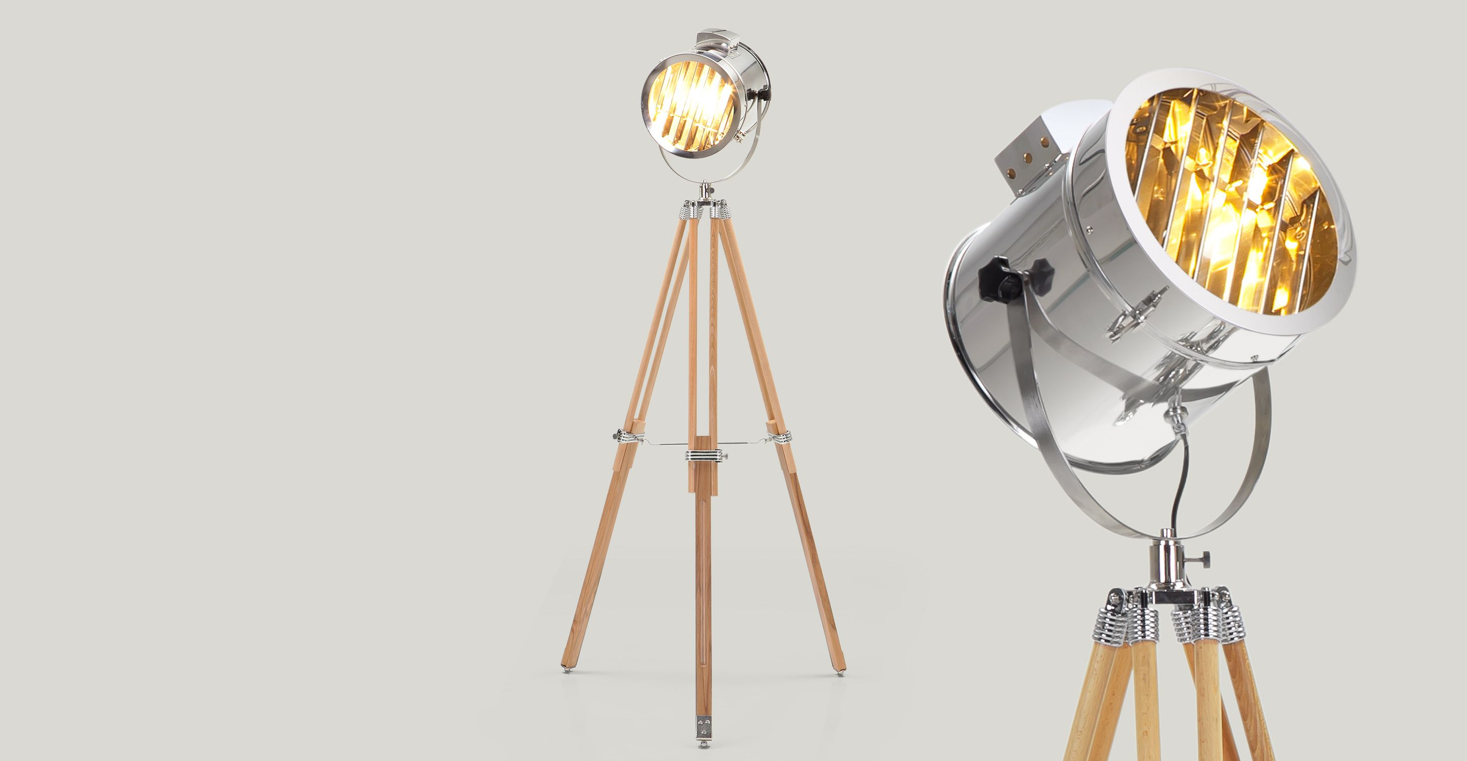 Natural Wood Tripod Floor Lamp Alfred Homely Floor Lamp in measurements 2889 X 1500