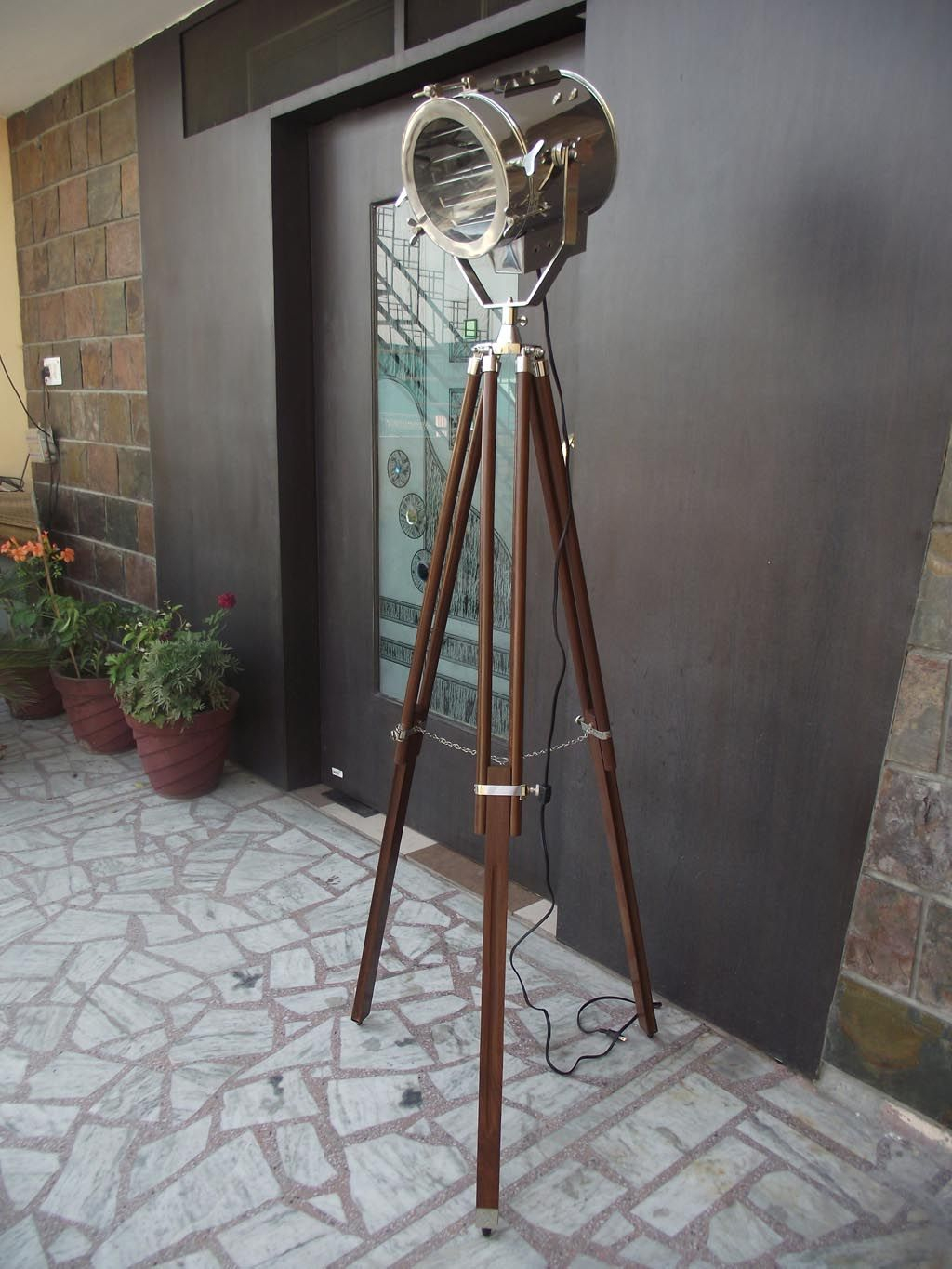 Nautical Tripod Floor Lamp Industrial Floor Lamps Studio for proportions 1024 X 1365