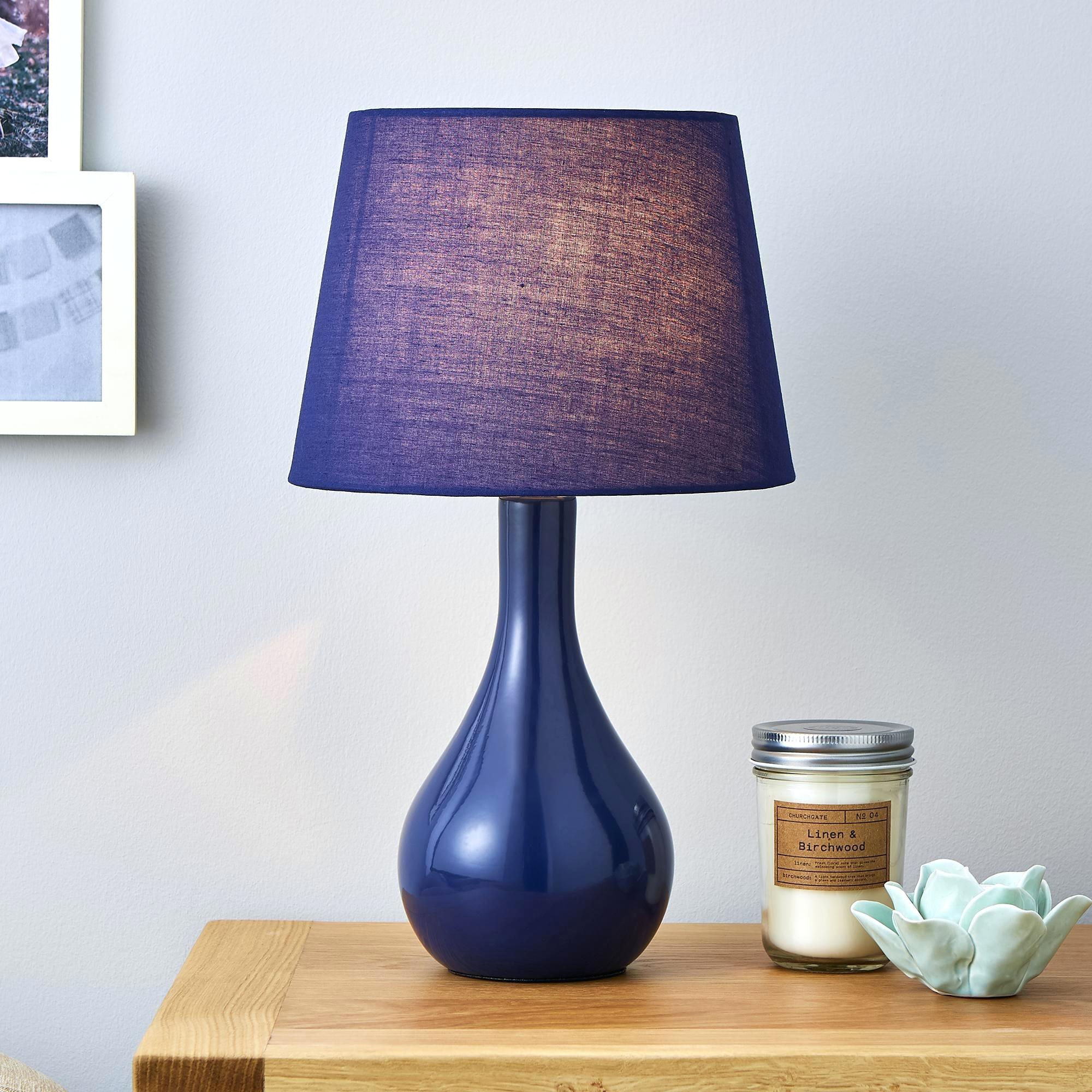 Navy Lamp Shade Dunelm Wilko Target with size 2000 X 2000