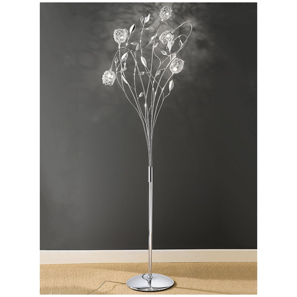 Nebula Crystal Glass Flower Floor Lamp throughout dimensions 1000 X 1000