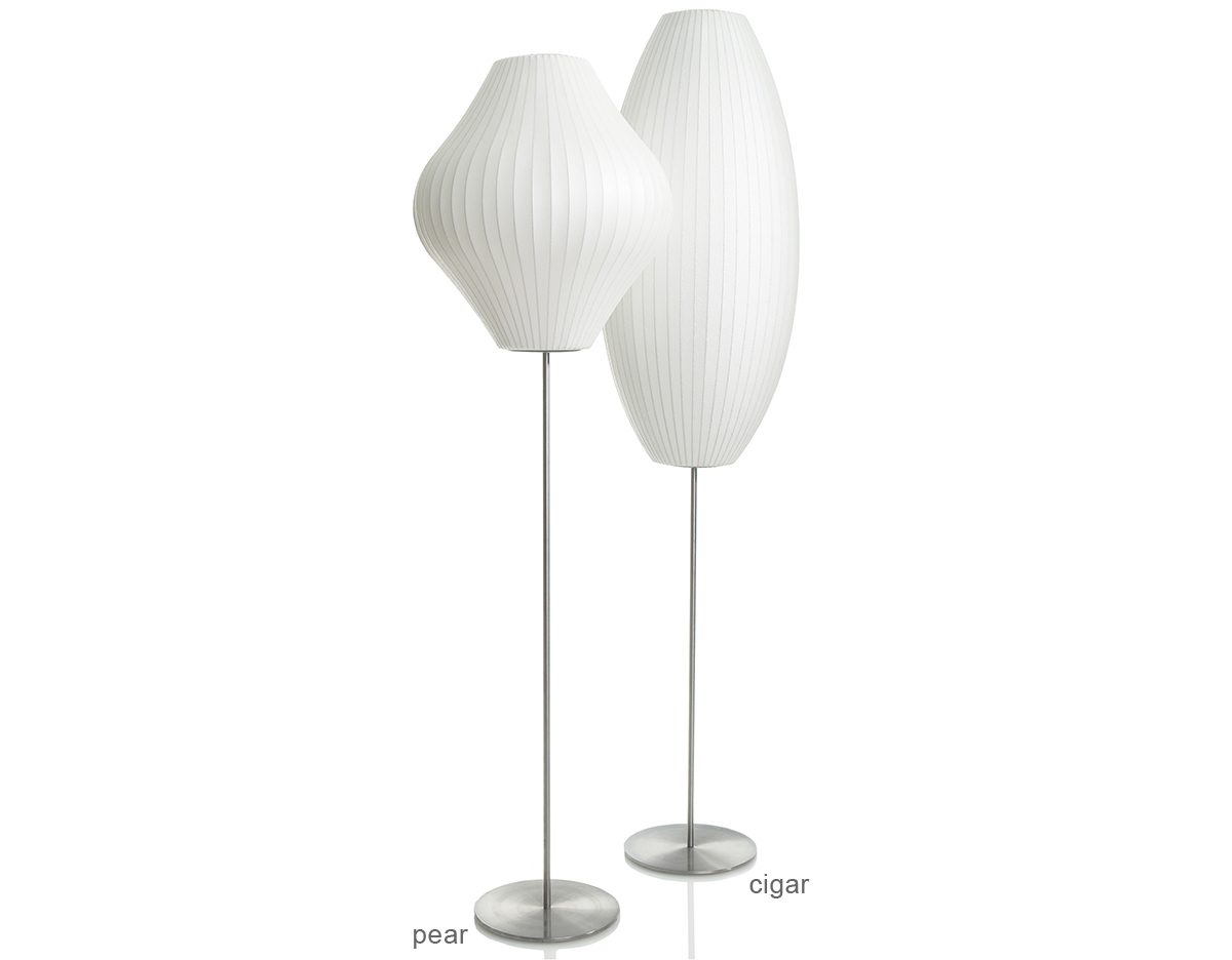 Nelson Cigar Bubble Floor Lamp On Lotus Stand for measurements 1200 X 936