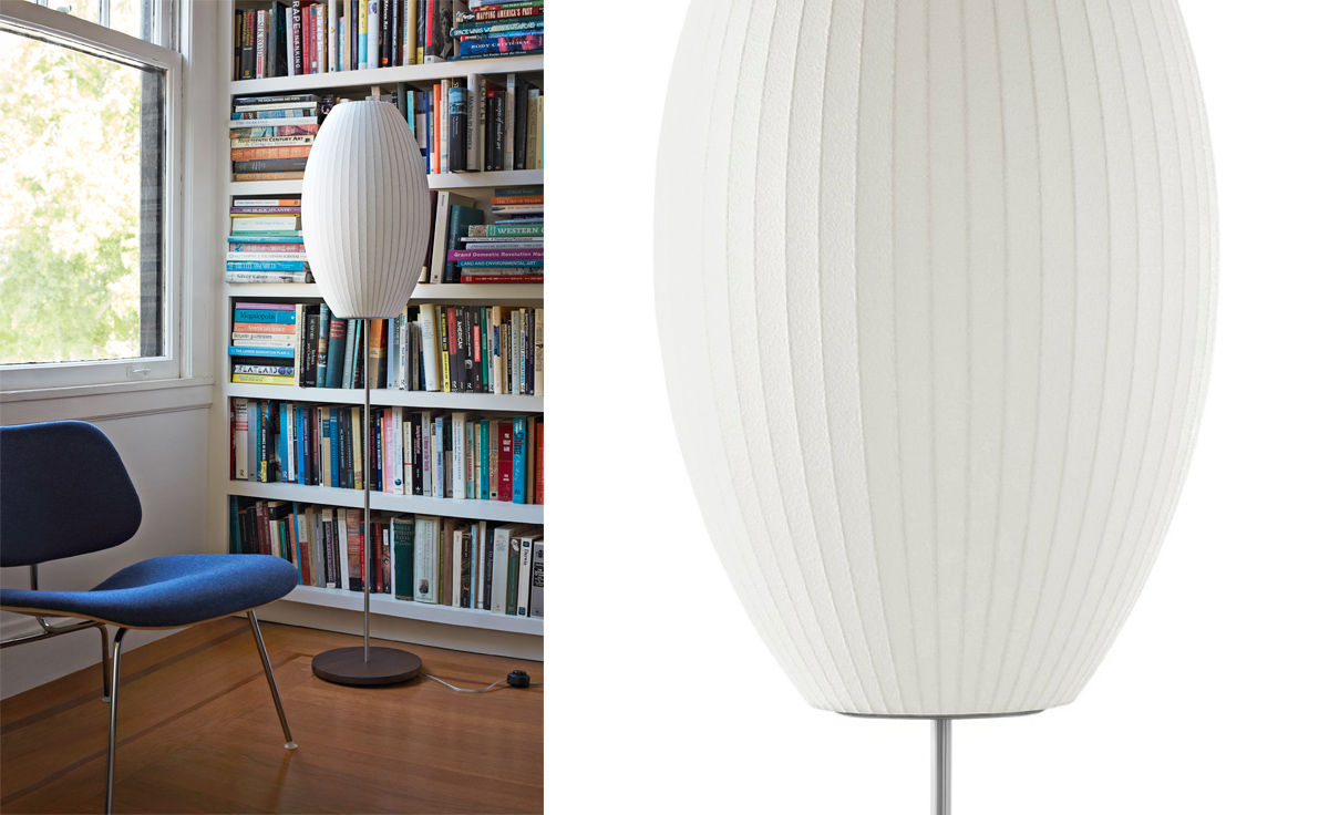 Nelson Cigar Bubble Floor Lamp On Lotus Stand throughout size 1200 X 736