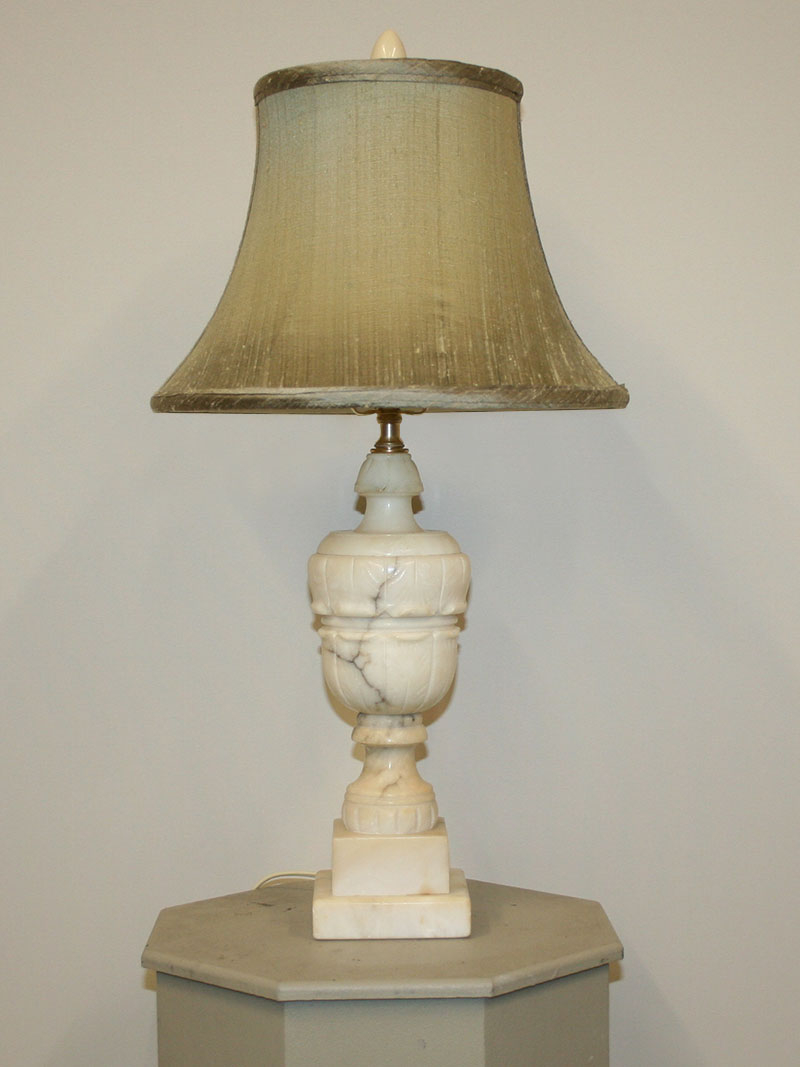 Neoclassical Alabaster Table Lamp Made In Italy C 1950 within measurements 800 X 1067