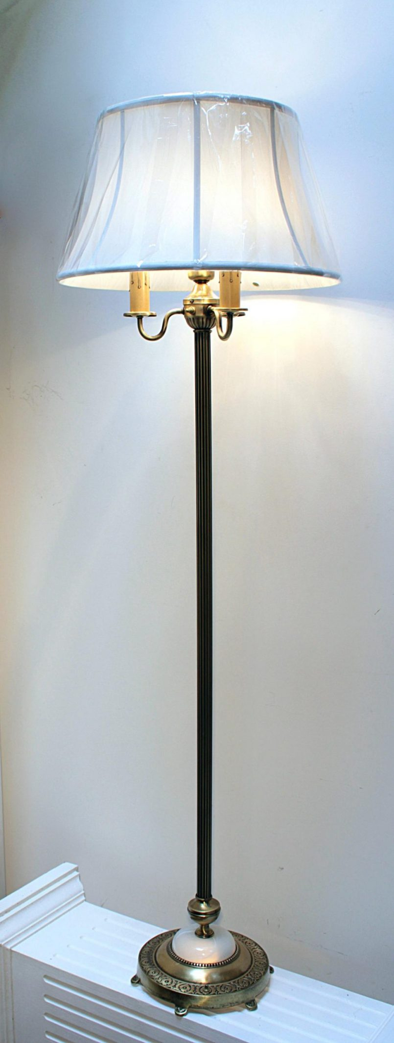 New Antique Brass Floor Lamp With Marble Base French in sizing 805 X 2131