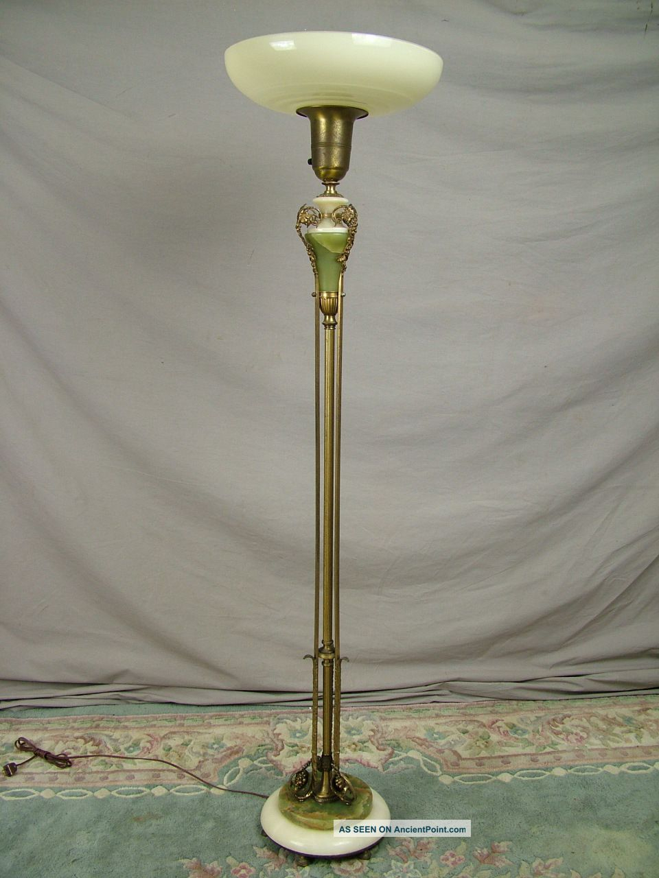 New Antique Brass Floor Lamp With Marble Base French within dimensions 960 X 1280