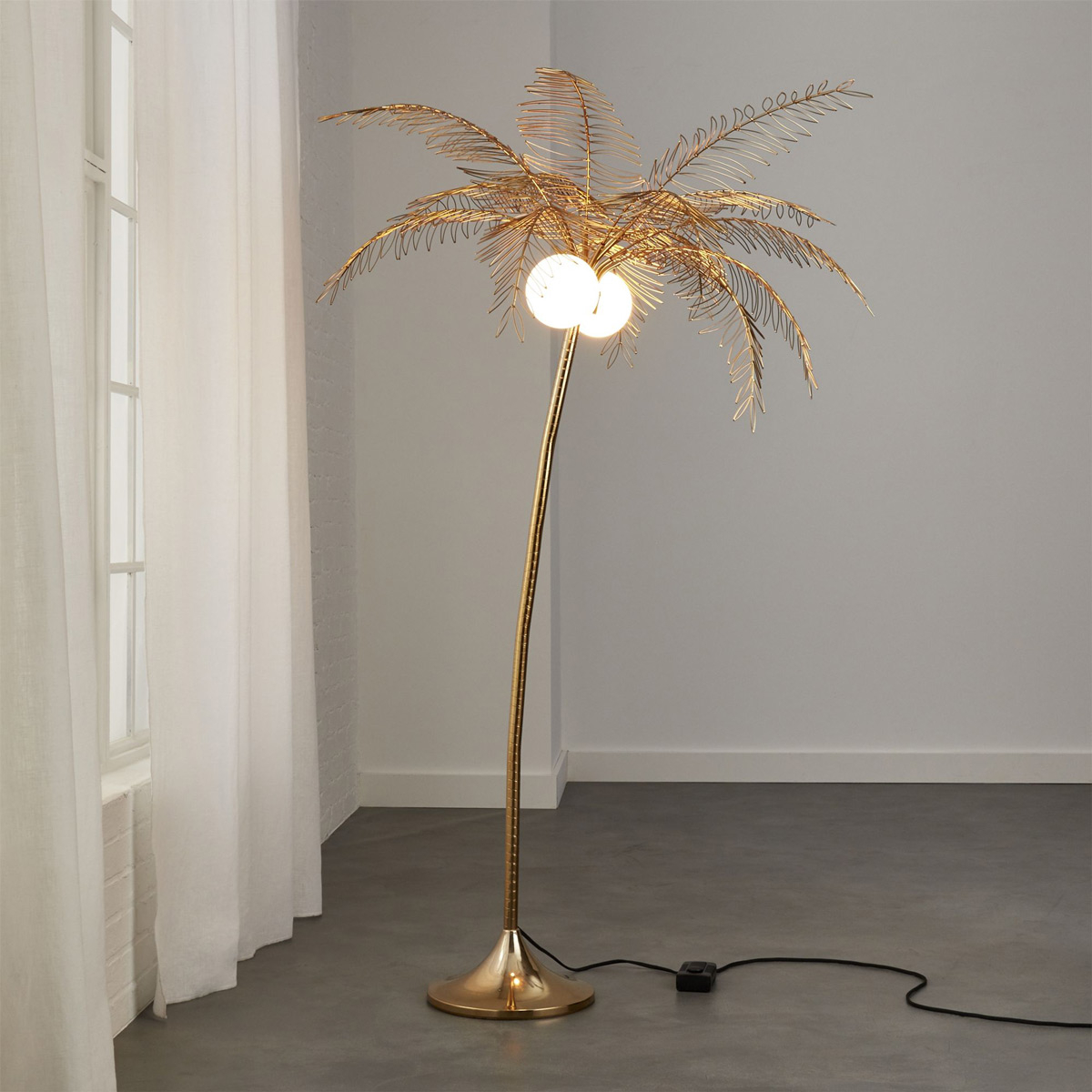 New Palm Tree Floor Lamp Bamboo Maison Jansen 1970 At French for proportions 1200 X 1200