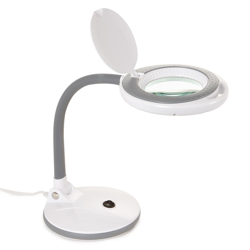 Newhouse Lighting 4 In Led Magnifying Lamp Table With Top Lens with sizing 1000 X 1000
