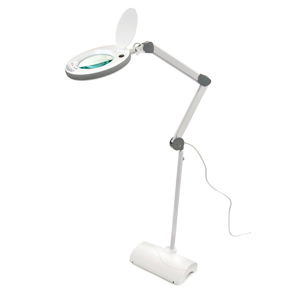 Newhouse Lighting 5 Ft Led Professional Table Or Floor Base Magnifying Lamp with size 1000 X 1000