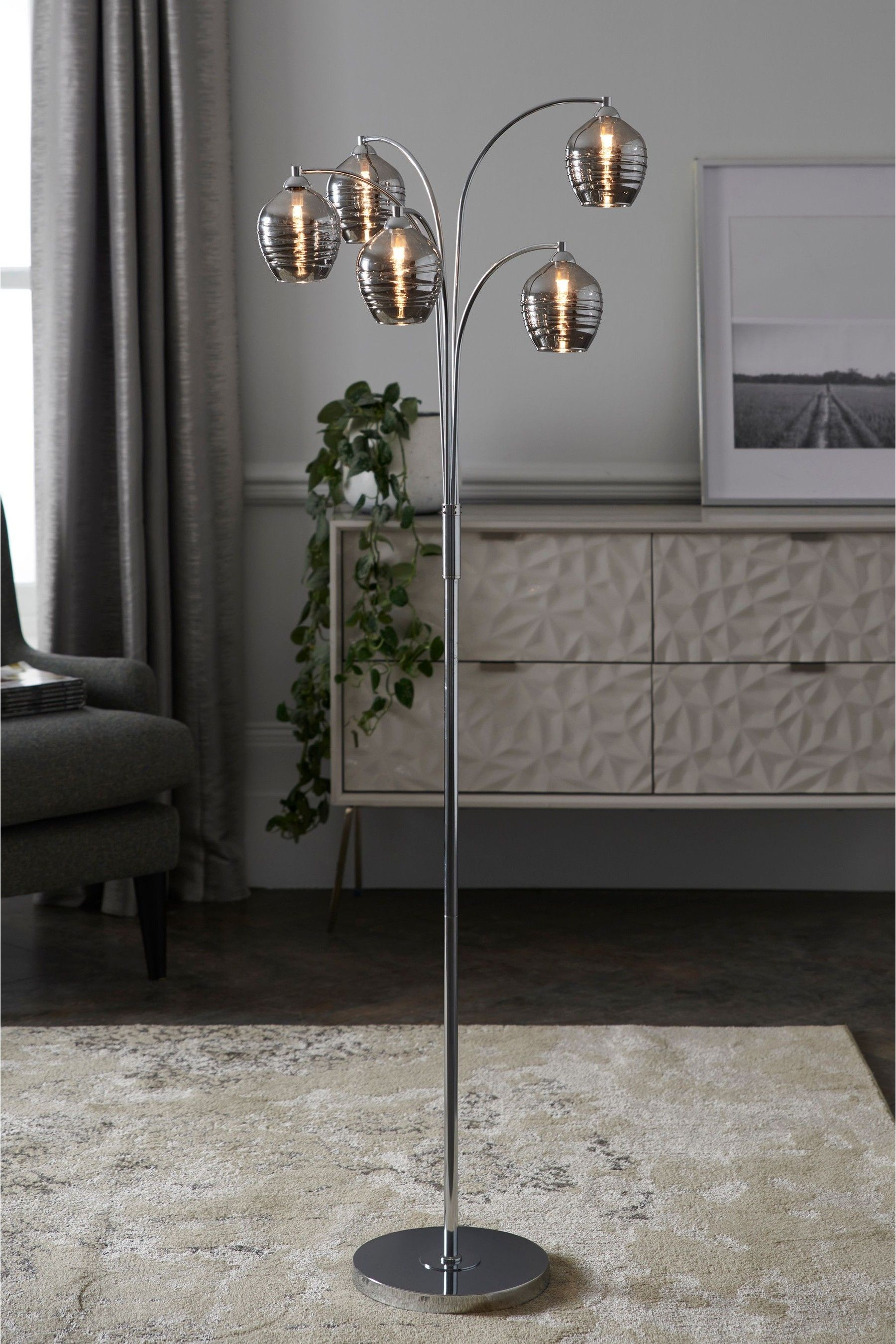 Next Drizzle 5 Light Floor Lamp Chrome In 2019 5 Light with regard to size 1800 X 2700