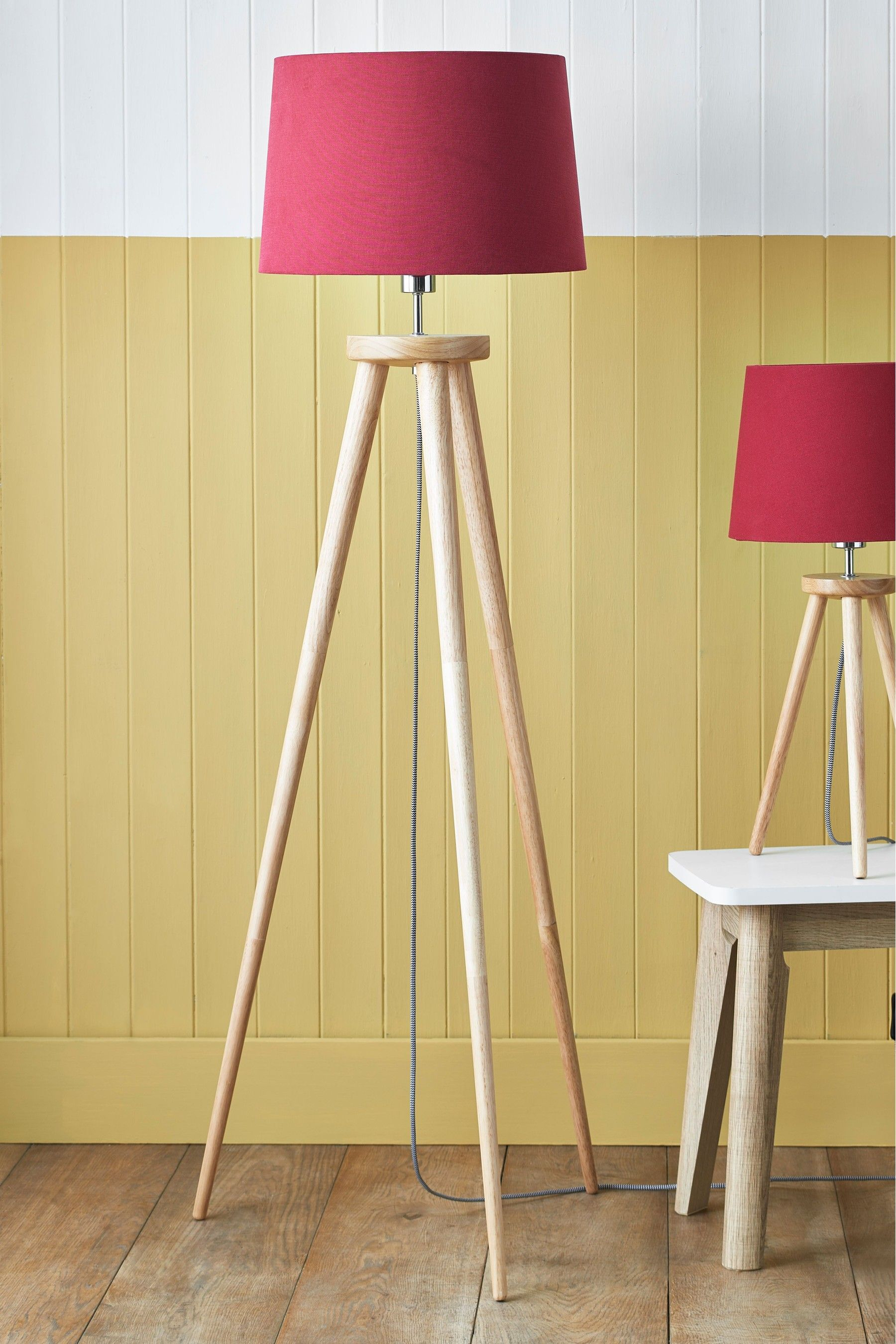 Next Malmo Tripod Floor Lamp Natural In 2019 Wooden with proportions 1800 X 2700
