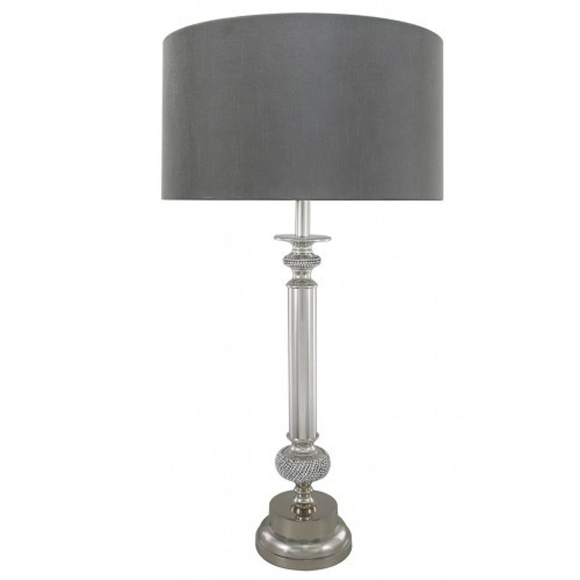 Nickel Tall Thin Table Lamp with proportions 2000 X 2000