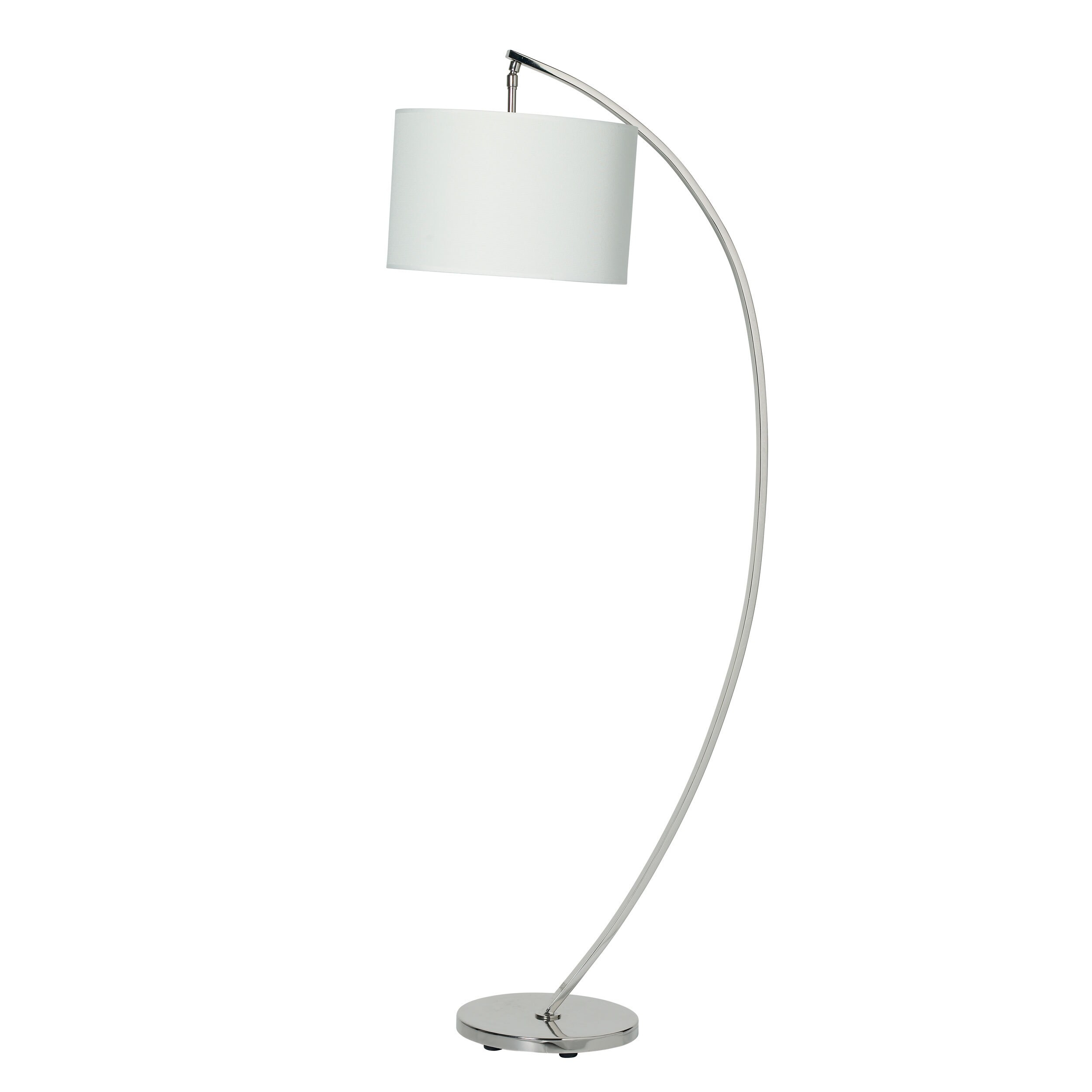 Noah Curved Nickel Floor Lamp intended for dimensions 2500 X 2500