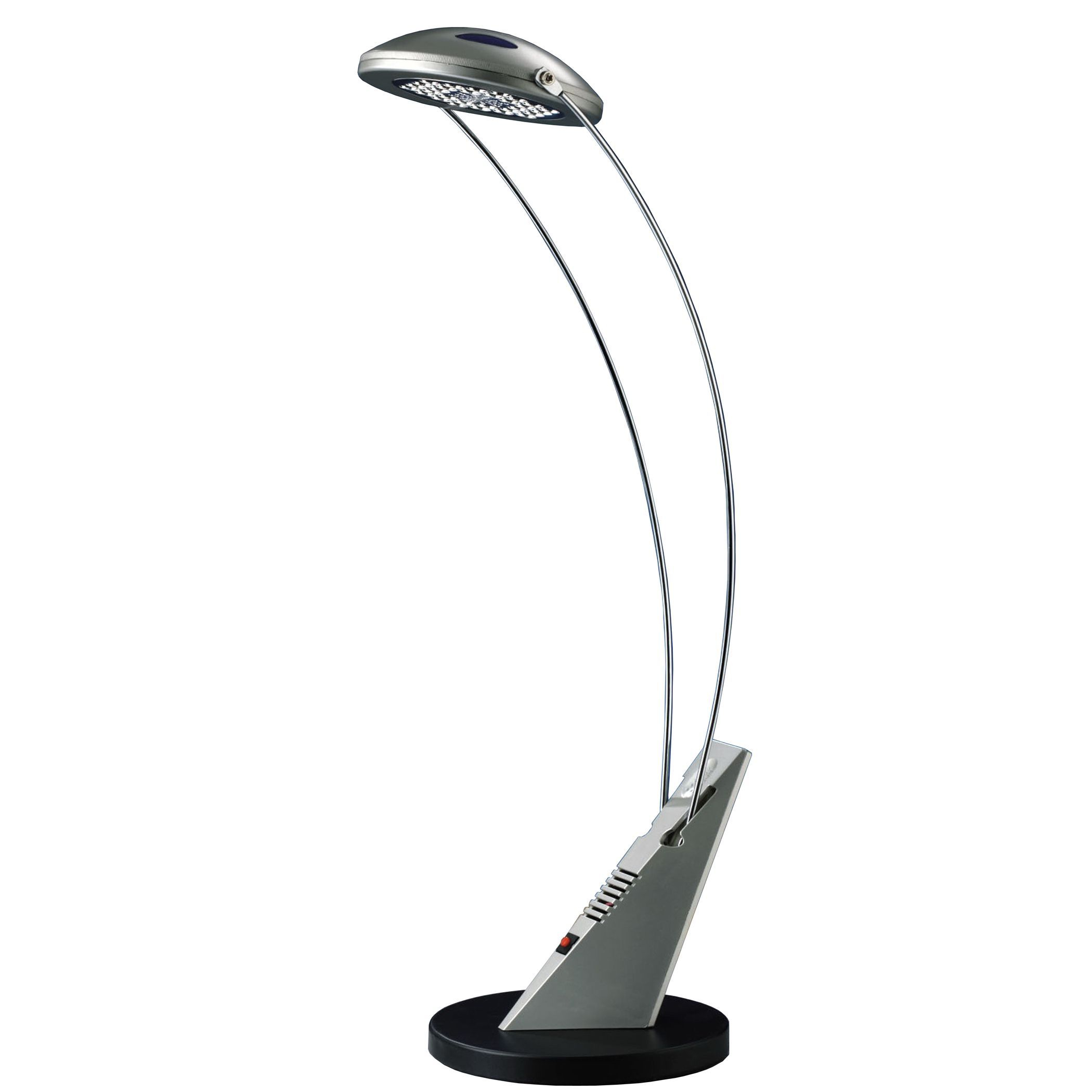 Normande Lighting Hs5 1952 21 Silver Black Led Desk Lamp for measurements 2100 X 2100