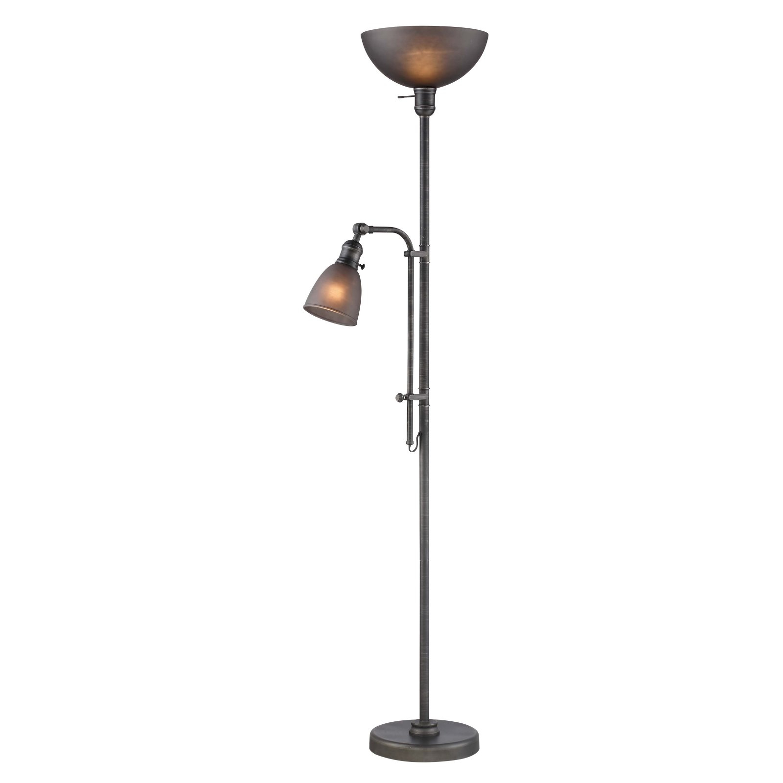 Normande Lighting Torchiere Floor Lamp With Side Reading Lamp Walmart inside dimensions 1600 X 1600