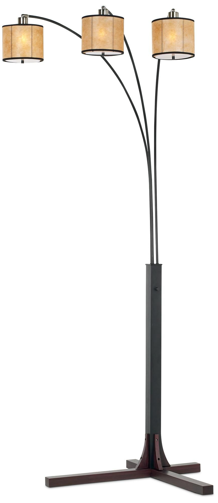 Nova Legna Triple Lantern Arc Floor Lamp Lampsplus intended for proportions 869 X 2000