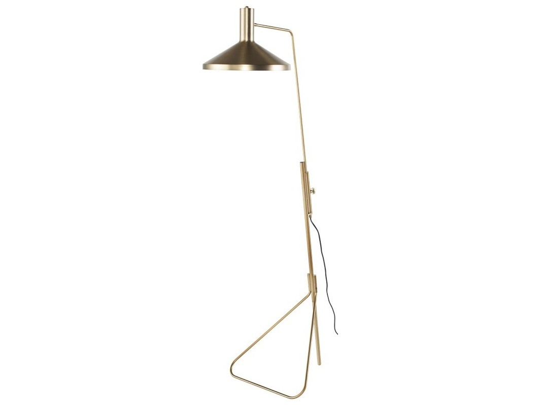 Nuevo Living The Conran Brushed Gold Floor Lamp regarding size 1064 X 798