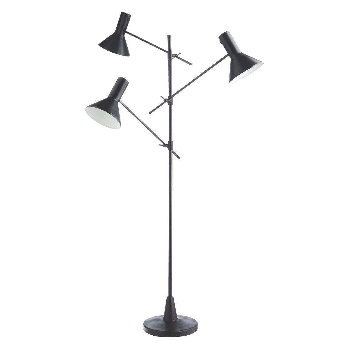 Nyx Black 3 Head Metal Floor Lamp Floor Lamp Black Floor with sizing 1200 X 1200