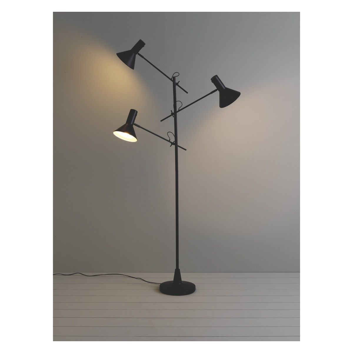 Nyx Black 3 Head Metal Floor Lamp Floor Lamp Modern Floor with measurements 1200 X 1200