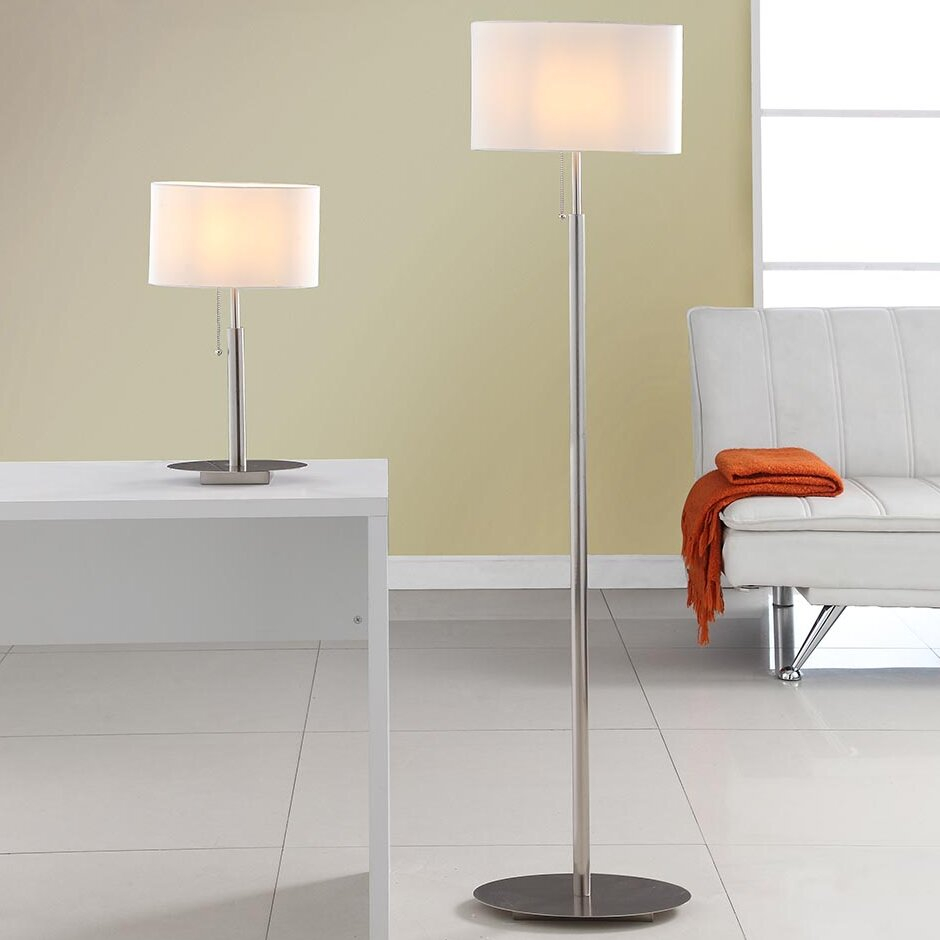 Oakcrest European 2 Piece Table And Floor Lamp Set with sizing 940 X 940