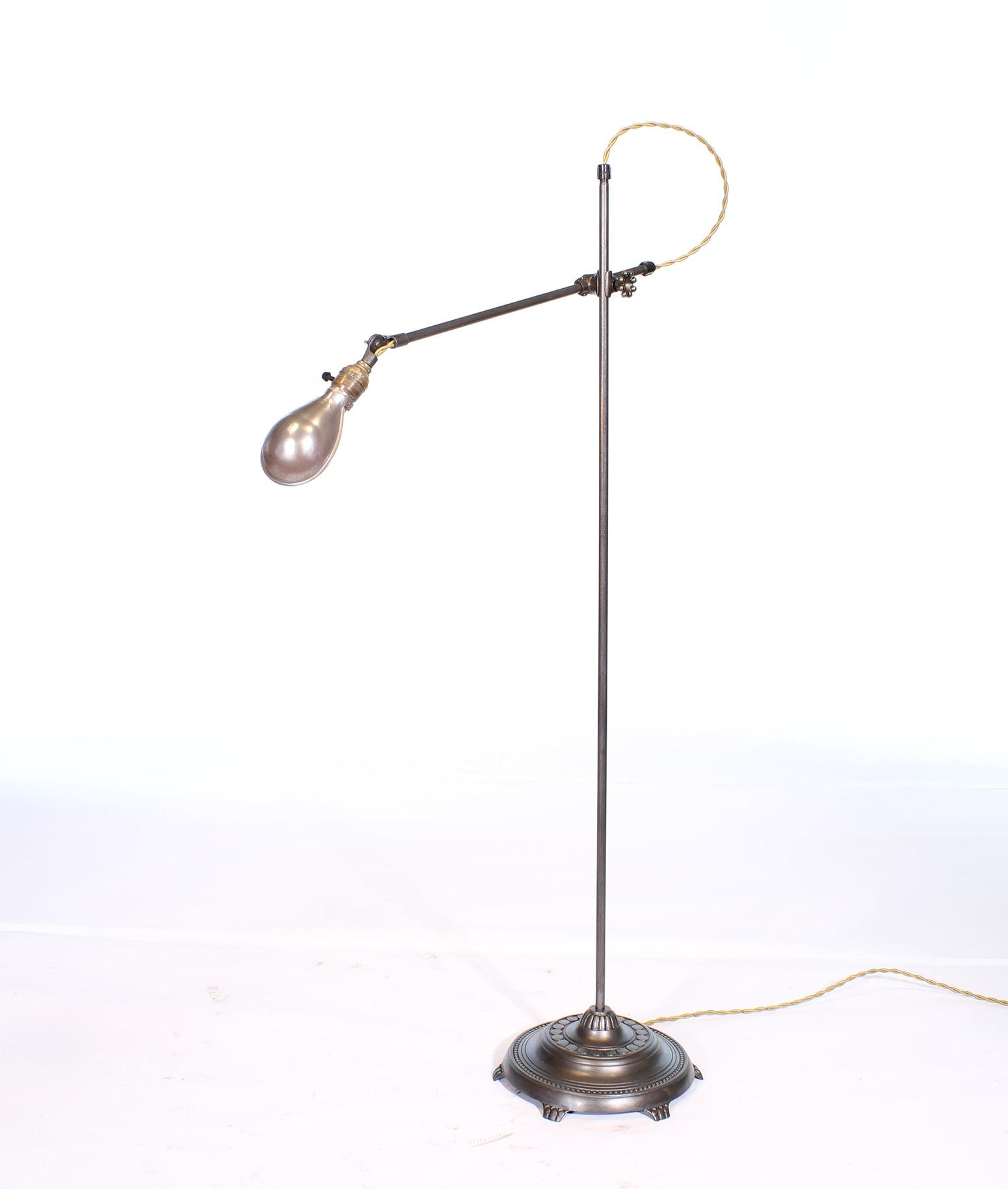 Oc White Adjustable Floor Lamp With Claw Foot Base in proportions 1550 X 1828